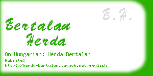 bertalan herda business card